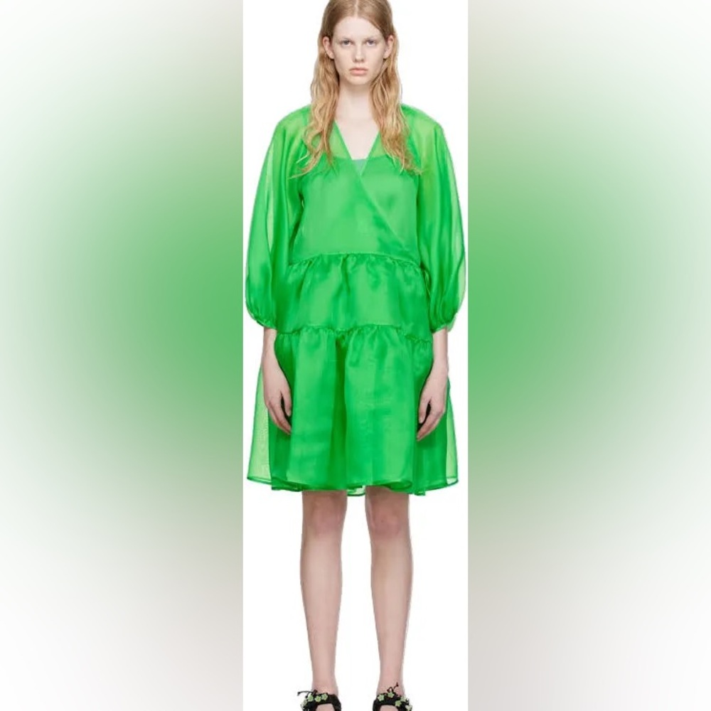 Cecilie Bahnsen Mirabelle Organza Wrap Dress